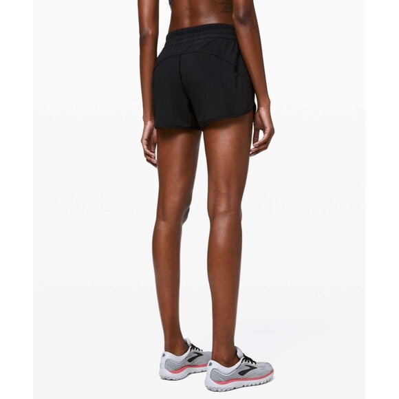 Lululemon Tracker Lined Black Short V 4" Running Training Outdoor Sweat Wicking - Picture 4 of 12